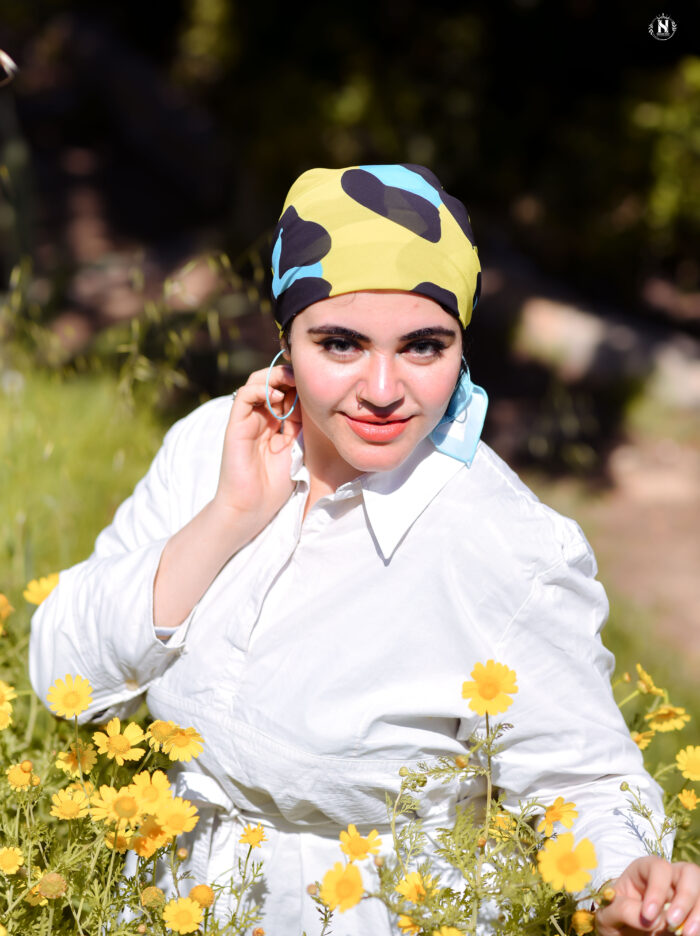 ⁦اسكارف جاكوار اصفر⁩ - الصورة ⁦3⁩