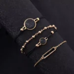 مجموعة اساور نسائية 4 قطع